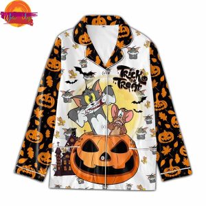 Trick Or Treating Tom Jerry Halloween Pajama Set 2