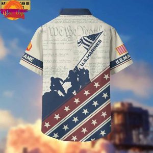 US Marines American Flag Hawaiian Shirt Style 3