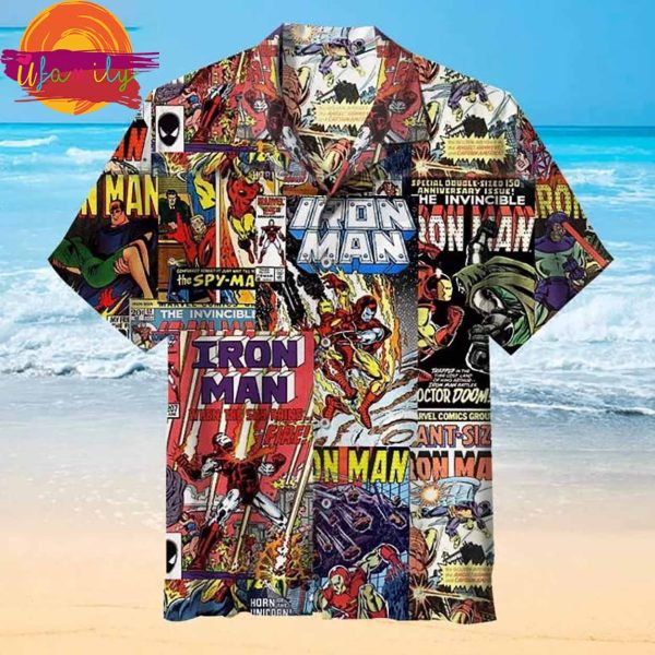 Vintage Comics Iron Man Hawaiian Shirt Style