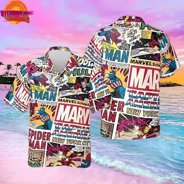 Vintage Superhero Funny Hawaiian Shirt Style