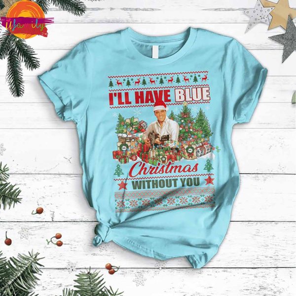 i’ll Have Blue Christmas Without You Elvis Presley T Shirt Pajama Set