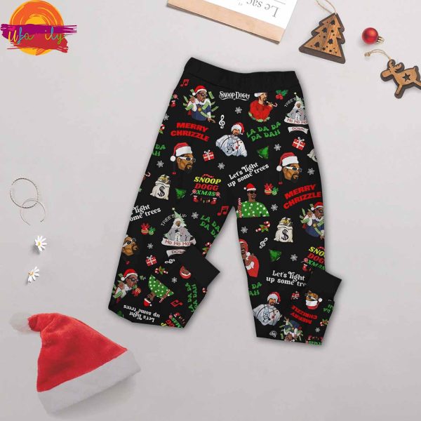 Snoop Dogg Twas The Nizzle Before Christmizzle T Shirt Pajama Set – Music Pjajama