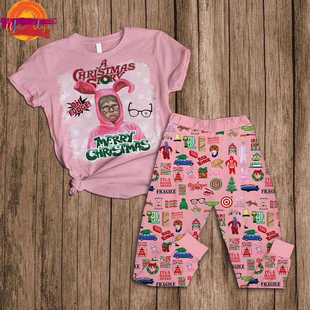 A Christmas Story Merry Christmas T Shirt Pajama Set