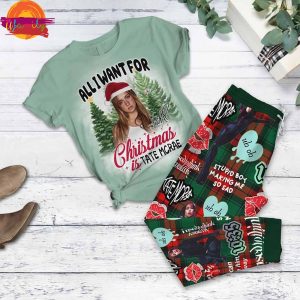 All I Want For Christmas Is Tate Mcrae T Shirt Pajama Set 2024 1