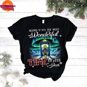 Allons-y! It’s The Most Wonderful The Grinch Time Of The Year Pajama Shirt