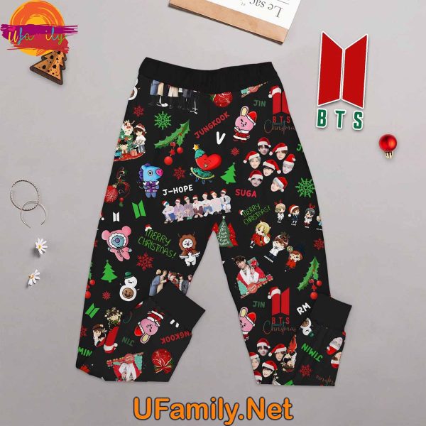 BTS Christmas Long Sleeve Pajama Set For Adults