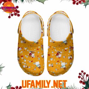 Cartoon Santa Claus And Snowman Pattern Christmas Crocs Shoes 1