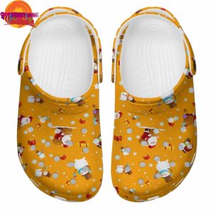 Cartoon Santa Claus And Snowman Pattern Christmas Crocs Shoes 2