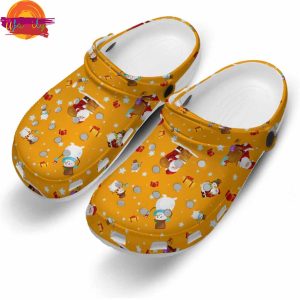 Cartoon Santa Claus And Snowman Pattern Christmas Crocs Shoes 3