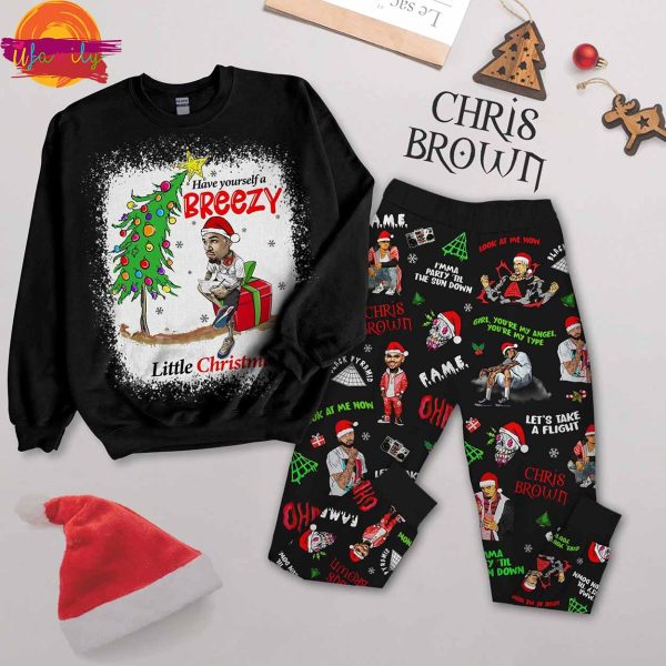 Chris Brown Have Yourself A Breezy Little Christmas Long Sleeve Pajama