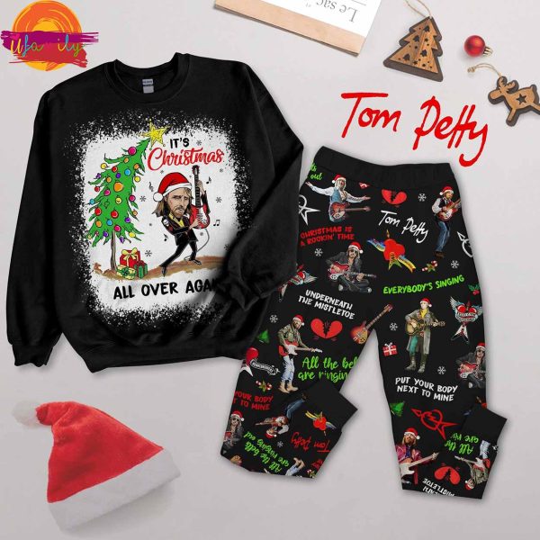 Christmas All Over Again Tom Petty Long Sleeve Pajama Set