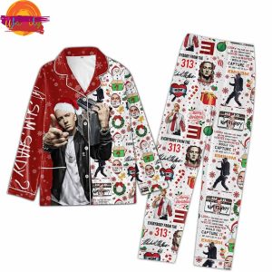 Christmas Eminem Slim Shady Pajama Long Sleeve Set 3