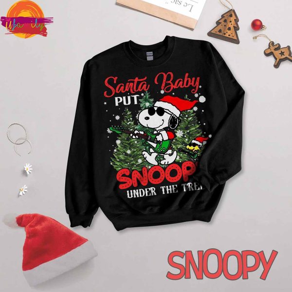 Christmas Santa Baby Snoopy Long Sleeve Pajama Mens