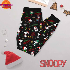 Christmas Santa Baby Snoopy Long Sleeve Pajama Mens 3