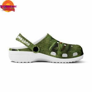 Custom Grinch Knit Effect Green Crocs Shoes 3