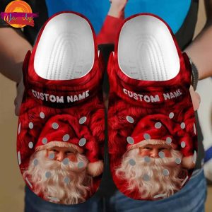 Custom Merry Christmas Santa Red Crocs Shoes 1