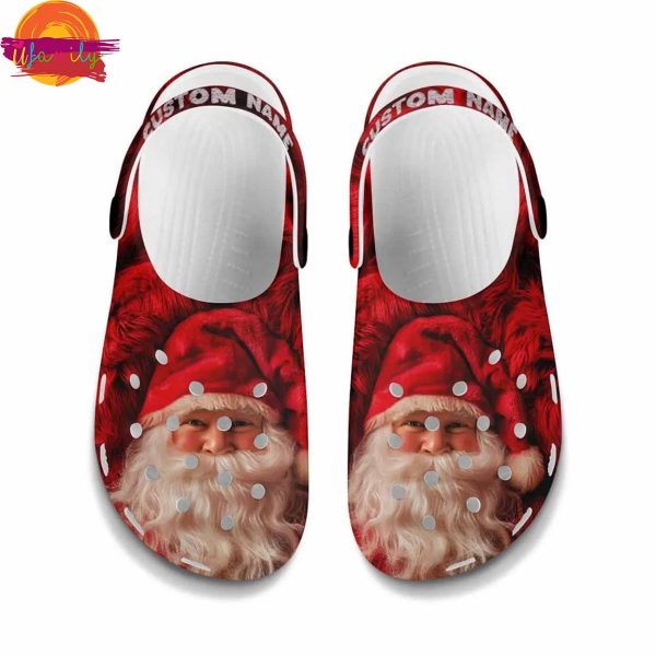 Custom Merry Christmas Santa Red Crocs Shoes