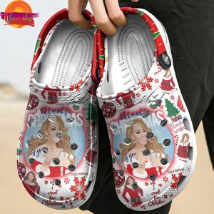 Custom Name All Want For Christmas Mariah Carey Crocs Shoes 3