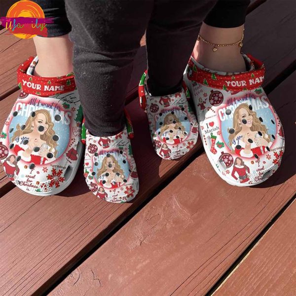 Custom Name All Want For Christmas Mariah Carey Crocs Shoes