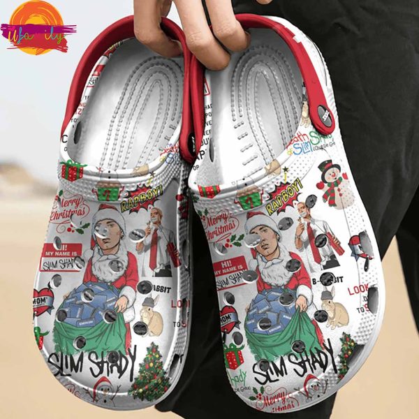 Custom Name Eminem Slim Shady Christmas Crocs