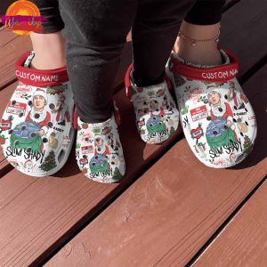 Custom Name Eminem Slim Shady Christmas Crocs 4