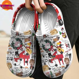 Custom Name Merry Christmas Ed Sheeran Crocs Shoes 3