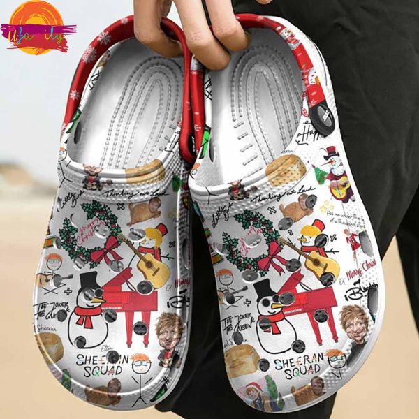 Custom Name Merry Christmas Ed Sheeran Crocs Shoes