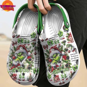 Custom Name Merry Grinchmas Christmas Crocs For Sale 3