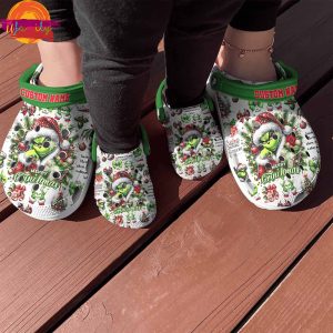 Custom Name Merry Grinchmas Christmas Crocs For Sale 4