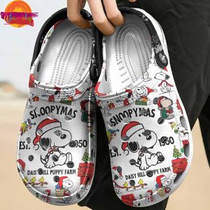 Custom Name Snoopymas Crocs Shoes 3