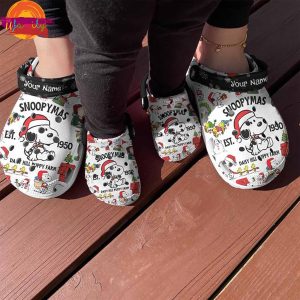 Custom Name Snoopymas Crocs Shoes 4