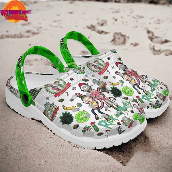 Custom Rick and Morty Christmas Crocs For Sale