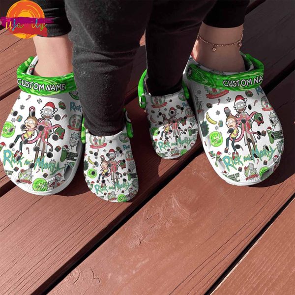 Custom Rick and Morty Christmas Crocs For Sale