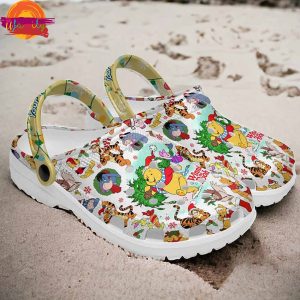 Custom Winnie The Pooh Christmas Crocs For Sale 3