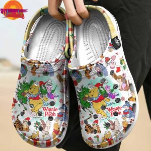 Custom Winnie The Pooh Christmas Crocs For Sale 4