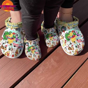 Custom Winnie The Pooh Christmas Crocs For Sale 5