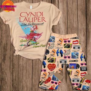 Cyndi Lauper T Shirt Pajama Set 1