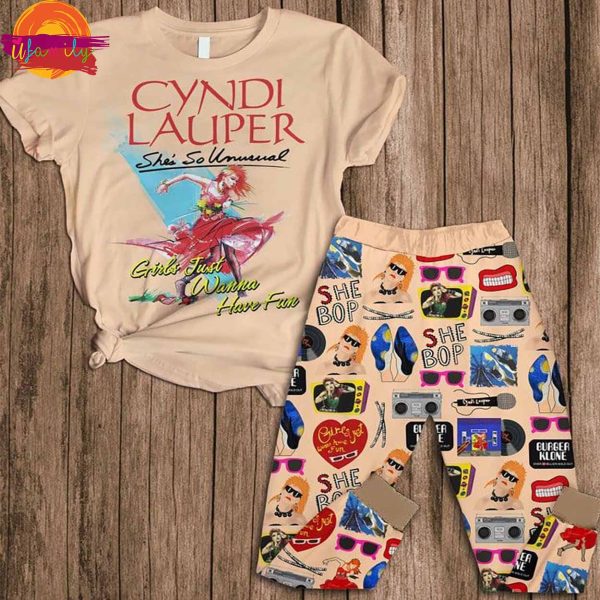 Cyndi Lauper T Shirt Pajama Set