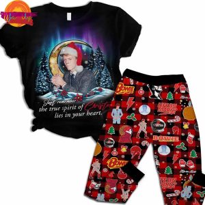 David Bowie The True Spirit Of Christmas Lies In Your Heart T Shirt Pajama Set Unique