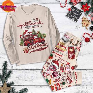 Dr Pepper Hallmark Christmas Movie Long Sleeve Pajama Family