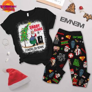 Eminem Santa Claus T Shirt Pajama Set 1