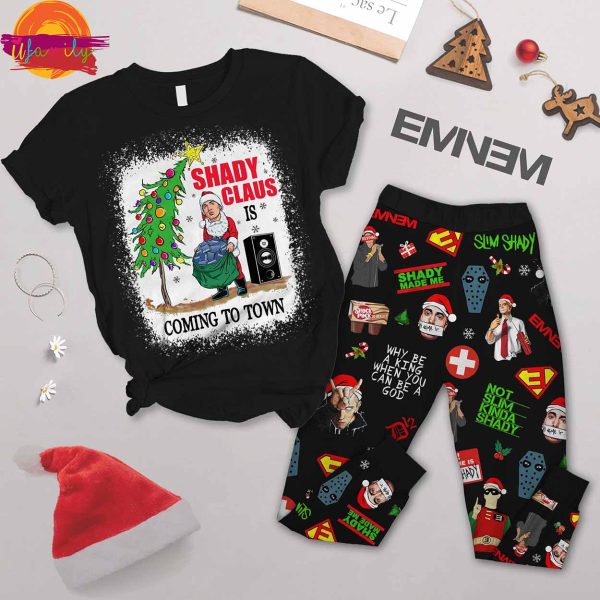 Eminem Santa Claus T Shirt Pajama Set