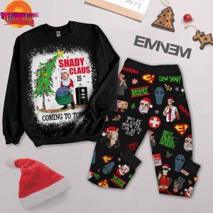 Eminem Shady Claus Long Sleeve Pajama Shirt