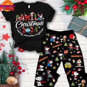 Family Christmas 2024 Stitch T Shirt Pajama Set 1