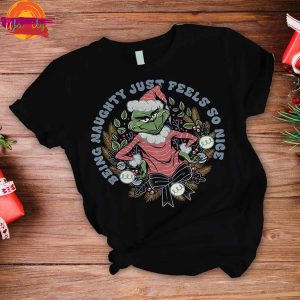 Grinch Being Naughty Just Feels So Nice Christmas Pajama Sets Fleece 2