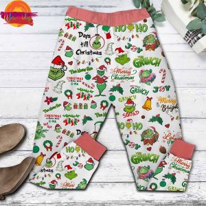 Grinch Being Naughty Just Feels So Nice Christmas Pajama Sets Fleece 3