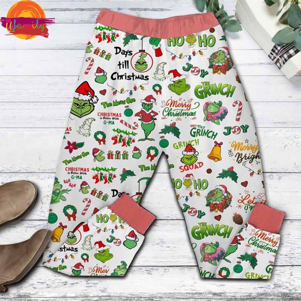 Grinch Being Naughty Just Feels So Nice Christmas Pajama Sets Fleece​