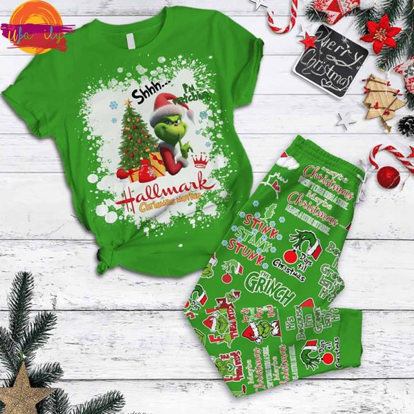 Grinch Hallmark Movie Christmas Pajama Set