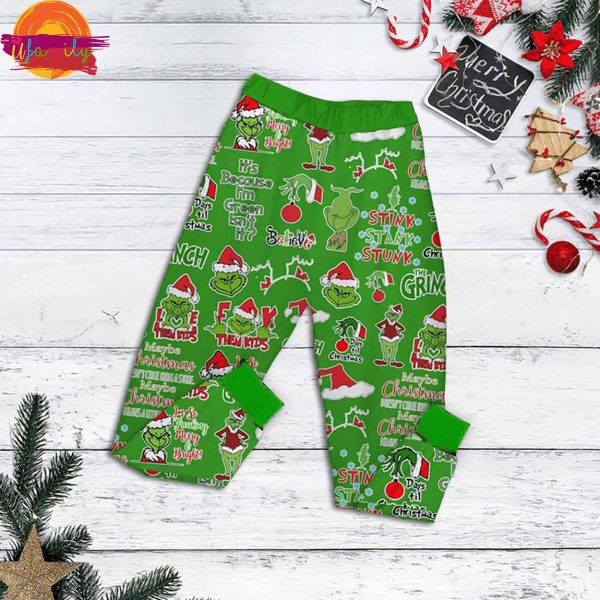 Grinch Hallmark Movie Christmas Pajama Set