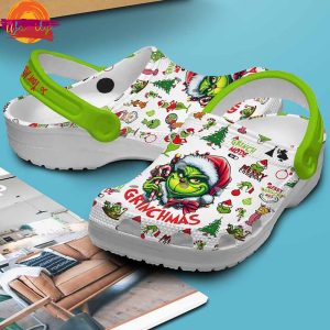 Grinch Mode ON Merry Christmas Crocs For Family 3